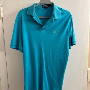 Men’s medium teal Ralph Lauren polo.